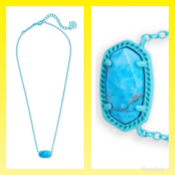 Kendra Scott Jewelry - NEW KENDRA SCOTT ELISA PENDANT NECKLACE AQUA MATTE